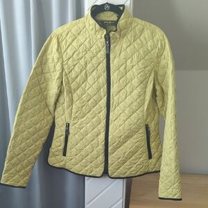Eddie Bauer Lime Green Quilted Puffer Jacket